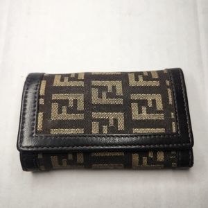 Fendi Zucca 6 Key Ring Holder Case